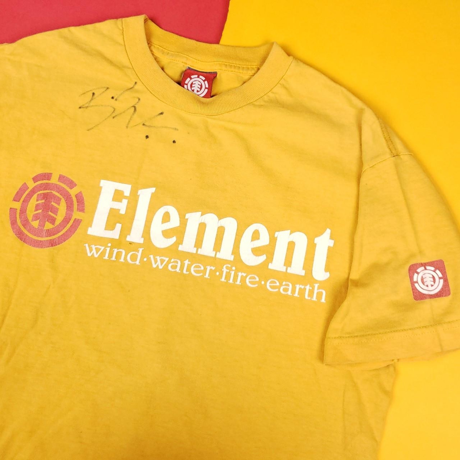 Mens Y2k Element Tee Shirt Bam Margera Signed Mens Medium